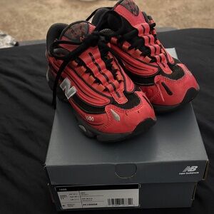 New Balance Kids' Red and Black Sneakers